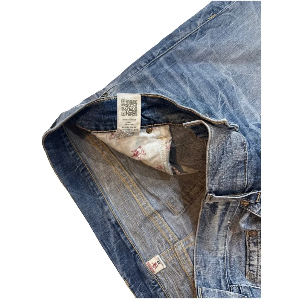 True‎ Religion Men's Skinny 44 Light Wash Blue Jeans Skinny